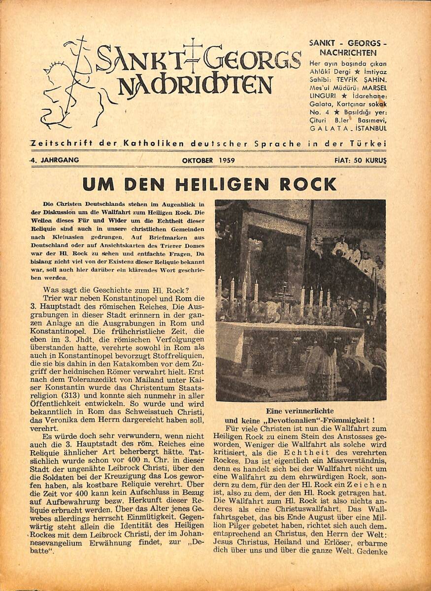 Sankt Georgs Nachrichten – Oktober 1959 – Offener Brief an die Eltern – Das Zweite Ökumenische Konzil in Konstantinopel NDR100727 - 1