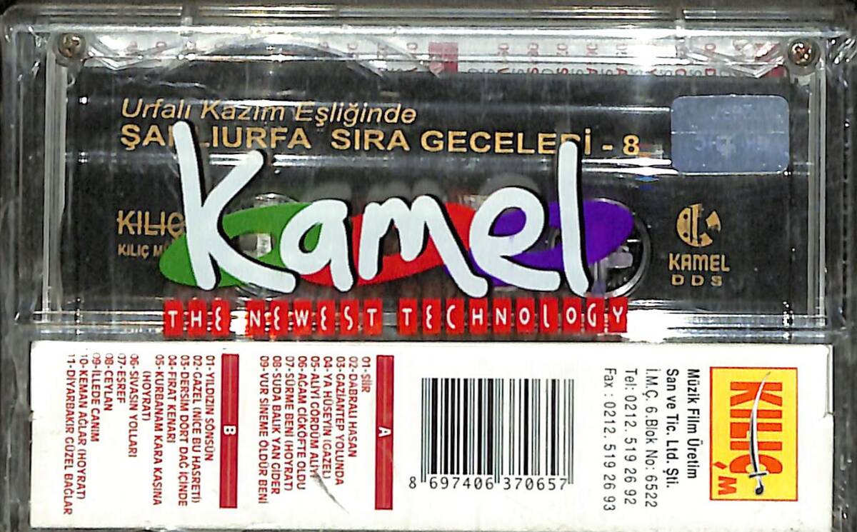 Şanlıurfa Sıra Geceleri 8 - Urfalı Kazım Eşliğinde Kaset (Sıfır Kaset) KST29304 - 2