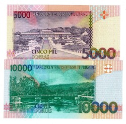 Sao Tome Principe Ülkesi 5000/10000 Dobras 1996 SET ÇİL YKP8312 - 2