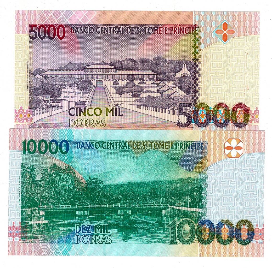 Sao Tome Principe Ülkesi 5000/10000 Dobras 1996 SET ÇİL YKP8312 - 2