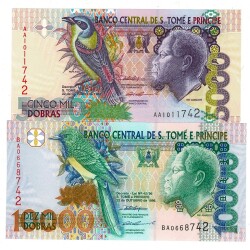 Sao Tome Principe Ülkesi 5000/10000 Dobras 1996 SET ÇİL YKP8312 - 1