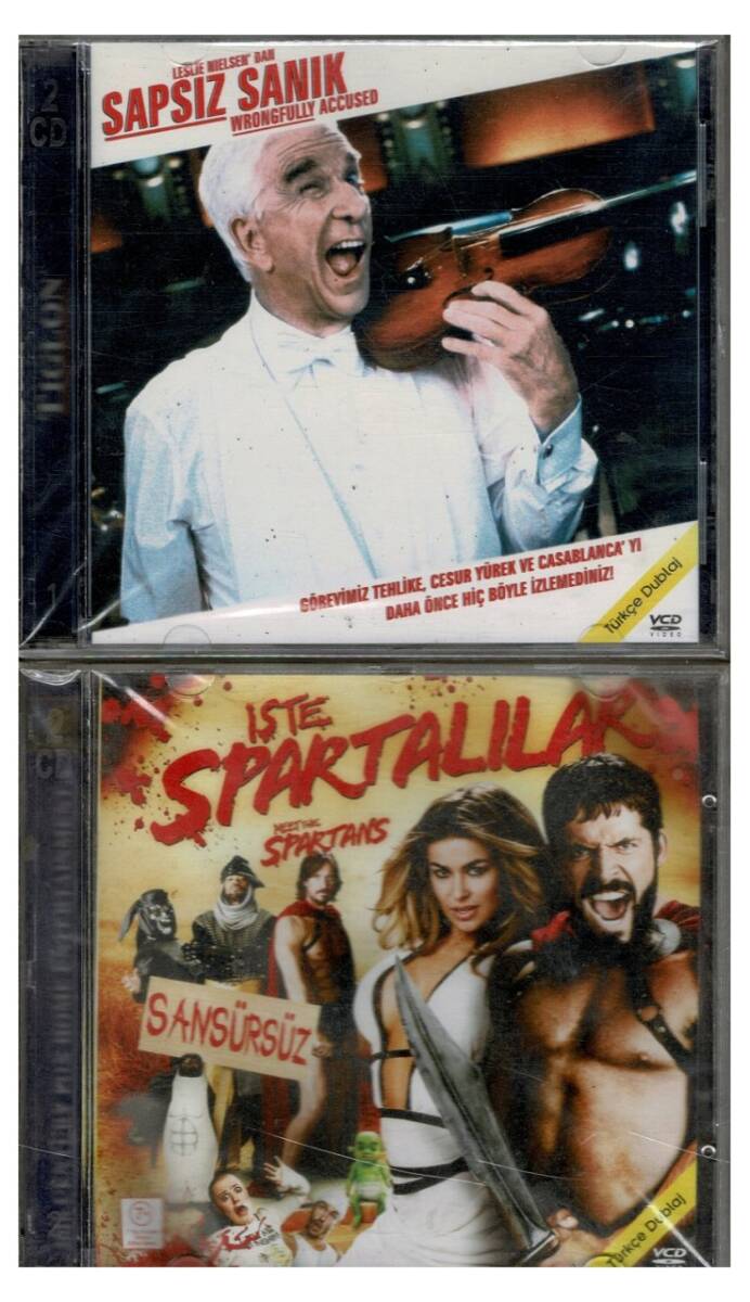 Sapsız Sanık (Leslie Nielsen) İşte Spartalılar - 2 Adet VCD Film VCD1272 - 1