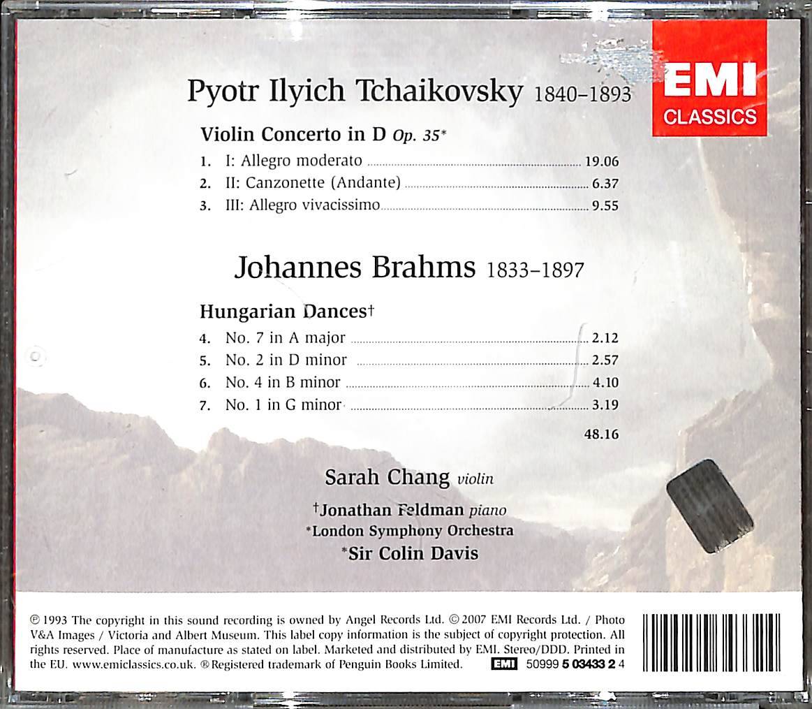 Sarah Chang Tchaikovsky Violin Concerto Brahms Hungarian Dances CD (İkinci El) CD4402 - 2