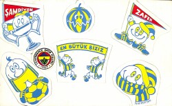 Sarı - Lacivert Takım Sticker AKS228 - Gökçekoleksiyon