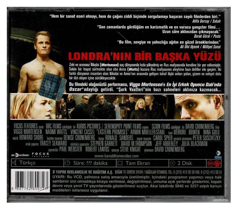 Şark Vaatleri - Eastern Promises VCD Film VCD93 - 2