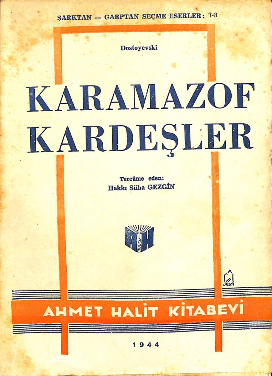 Şarktan-Garptan Seçme Eserler 7-8 - KARAMAZOF KARDEŞLER (2. Kitap - Kapak Süavi) NDR96790 - 1