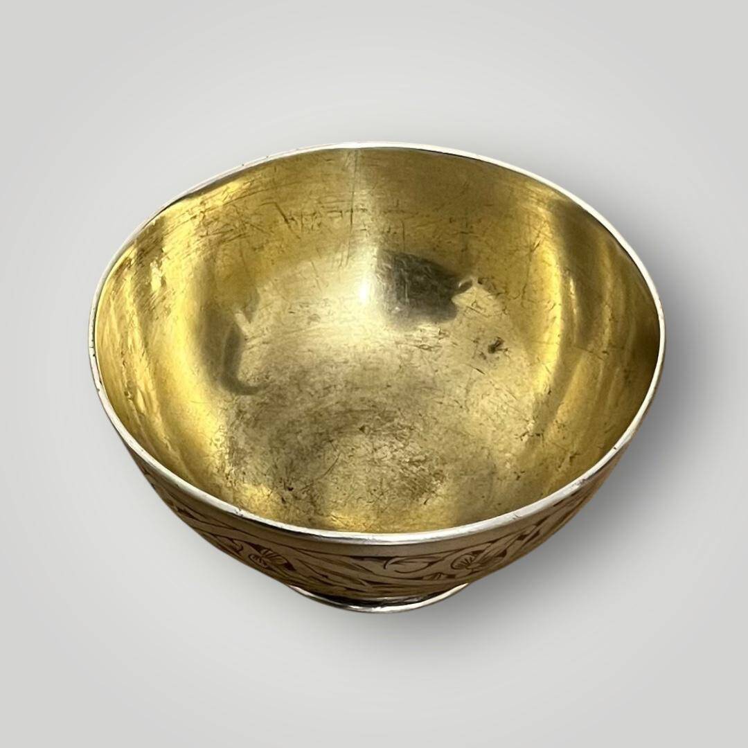 Savat İşçilikli Damgalı Ermenice Yazılı Gümüş Kase – Koleksiyonluk Nadir Parça AOB6024 - 2