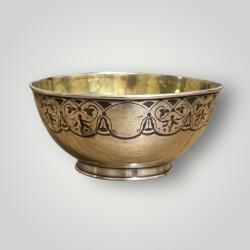 Savat İşçilikli Damgalı Gümüş Kase AOB6025 - 3