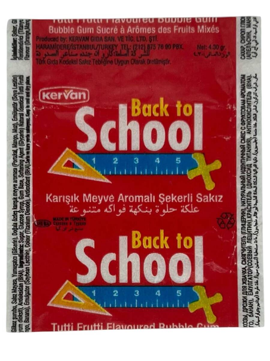 SCHOOL -Kervan - Sakız Sarma Kağıdı Stickers SKZ1688 - 1