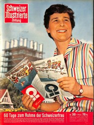 Schweizer Illustrierte Zeitung (İsviçre İllüstrasyon Dergisi) 21 July 1958 - SAFFA 1958, Jayne Mansfield NDR96666 - Gökçekoleksiyon