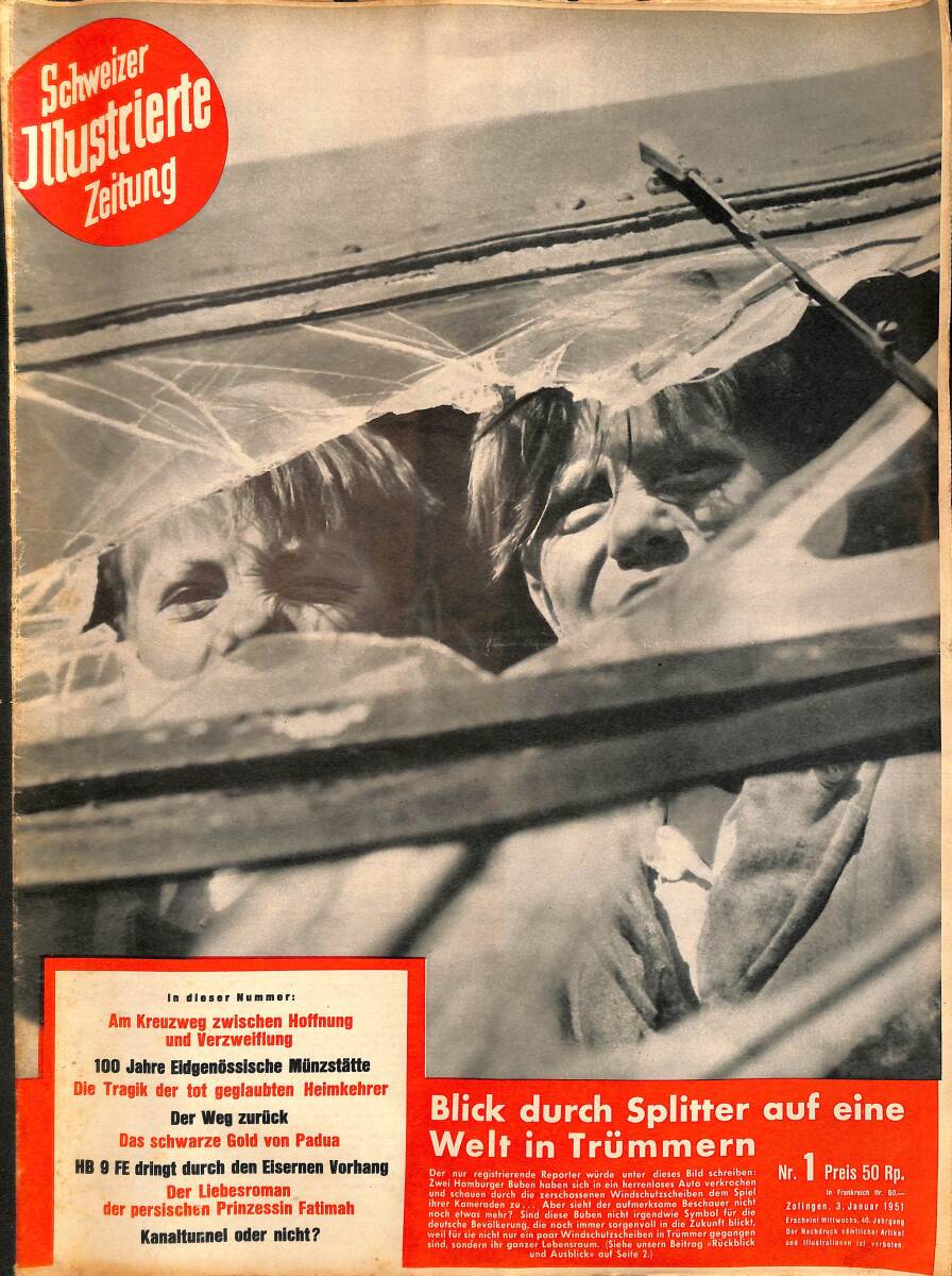 Schweizer Illustrierte Zeitung (İsviçre İllüstrasyon Dergisi) 3 January 1951 - Prinzessin Fatimah NDR96664 - 1