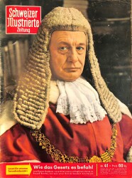 Schweizer Illustrierte Zeitung (İsviçre İllüstrasyon Dergisi) 7 October 1957 - Lord Rayner Gaddard NDR96660 - Gökçekoleksiyon