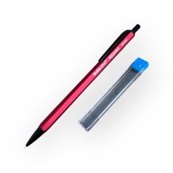 Scrikss Office Hexagon-R 0.5 mm Mekanik Kırmızı Çıtçıtlı Kalem – Sıfır, Kullanılmamış (Vintage) #KL5 - Gökçekoleksiyon