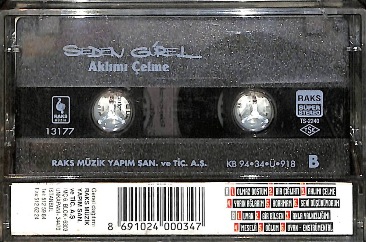 Seden Gürel - Aklımı Çelme Kaset (İkinci El) KST28542 - 2