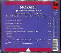 Şefika Kutluer - Mozart flute Slovak Philharmonic Orchestra CD (İkinci El) CD4578 - 2
