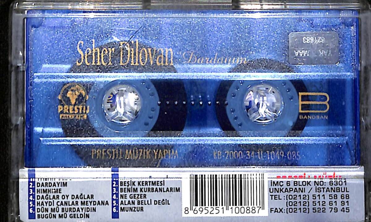 Seher Dilovan – Dardayım Orijinal Kaset (ikinci El) * Prestij Müzik - 2000 * KST30326 - 2
