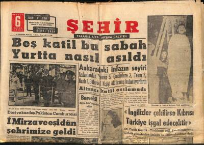 Şehir Gazetesi 24 Temmuz 1956 - Türkiye-Suriye Hududu Açıldı GZ117335 - 1