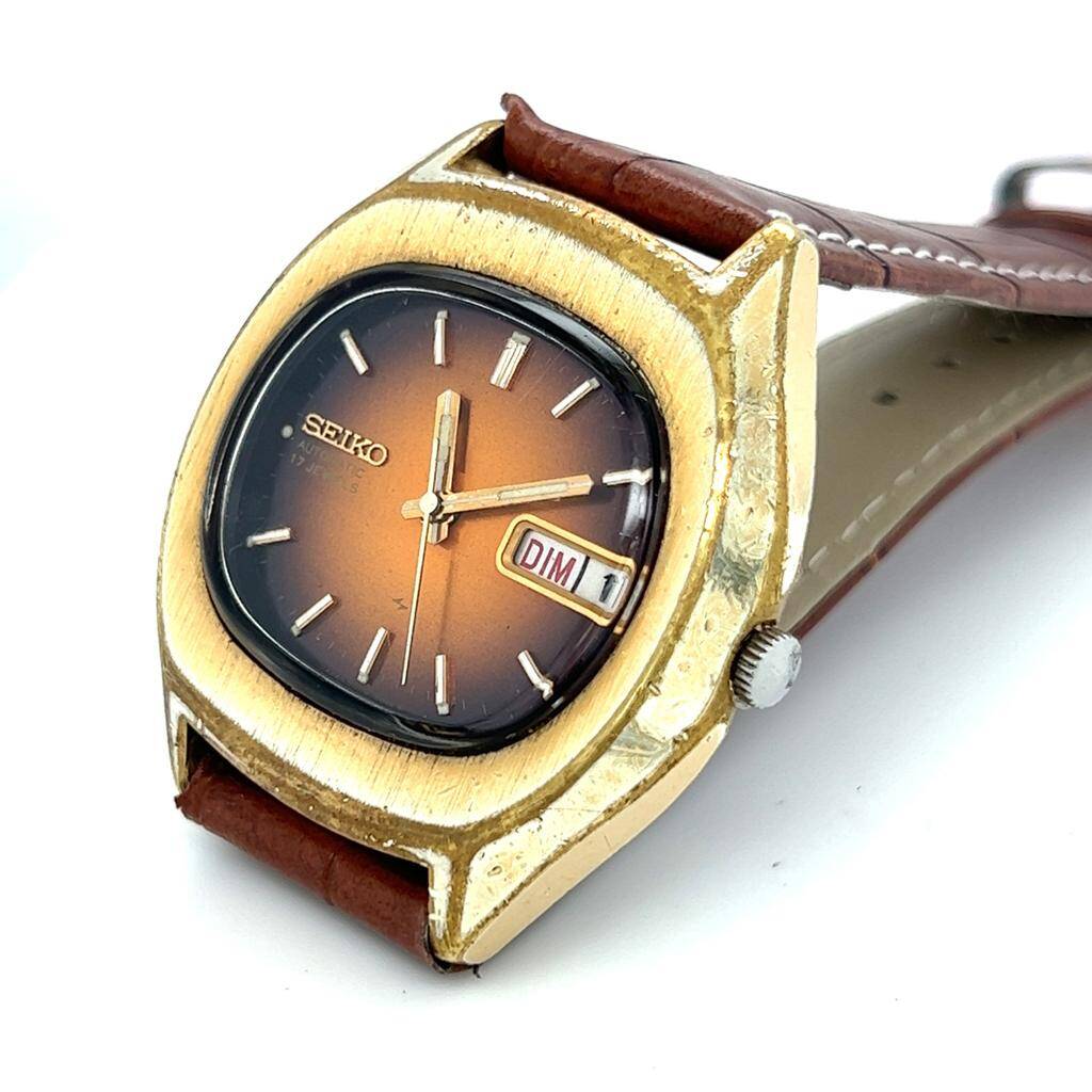 SEİKO 7009-5008 Altın Kaplama Otomatik Erkek Kol Saati EBY320 - 4