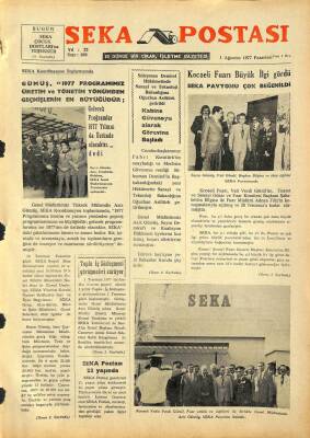 Seka Postası 1 Ağustos 1977 - Kocaeli Fuarı Büyük İlgi Gördü SEKA Pavyonu Çok Beğenildi GZ80379 - 1