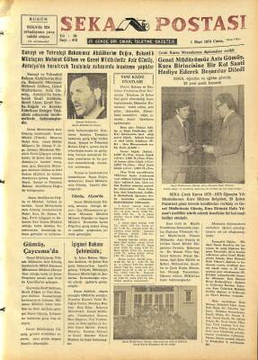 Seka Postası 1 Mart 1974 - Aziz Gümüş Çaycumada GZ803741 - 1
