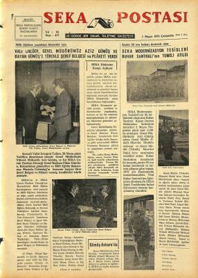 Seka Postası 1 Mayıs 1974 - Vali Ünlüer Aziz Gümüş Ve Bayan Gümüşe Şeref Plaketi Verdi GZ80367 - 1