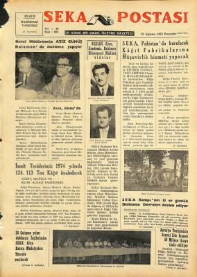 Seka Postası 15 Ağustos 1974 - SEKA Pakistanda Kurulacak GZ80360 - 1