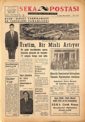 Seka Postası 15 Aralık 1966 - Klor Alkali Fabrikamızın Tesisleri Tamamlandı, Niyazi Uğur GZ79630 - 1