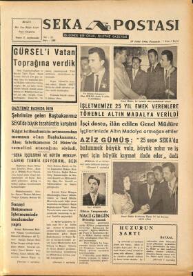 Seka Postası 15 Eylül 1966 - Cemal Gürseli Vatan Toprağına Verdik GZ79636 - 1