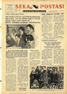 Seka Postası 15 Mart 1974 - Hüseyin Avni Balkış Vefat Etti GZ80370 - 1