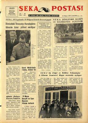 Seka Postası 15 Mayıs 1974 - SEKAda Kağıt Ve Selüloz Teknolojisi 2.Dönem Semineri Mayıs Sonunda Açılıyor GZ80366 - 1