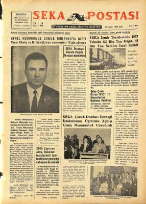 Seka Postası 15 Ocak 1974 - SEKA Dışarıya Gazete Kağıdı İhracını Durdurdu GZ80374 - 1