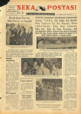 Seka Postası 15 Temmuz 1974 - Kocaeli Sanayi Fuarında SEKA Pavyonu Çok Beğenildi GZ80362 - 1
