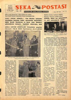 Seka Postası Gazetesi 1 Mart 1977 - Gümüş , Sekanın Çalışmalarını Ve Yeni Yatırımlarını Anlattı GZ91498 - 1
