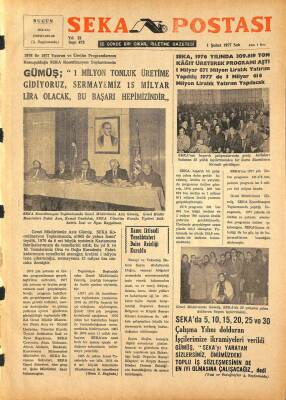 Seka Postası Gazetesi 1 Şubat 1977 - Kamu İktisadi Teşebbüsleri Daire Reisliği Kuruldu GZ91496 - 1