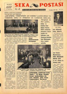 Seka Postası Gazetesi 15 Şubat 1977 - İzmit Tesisleri Modernizasyonu Kağıt Makinaları Montajı Bitti GZ91497 - 1