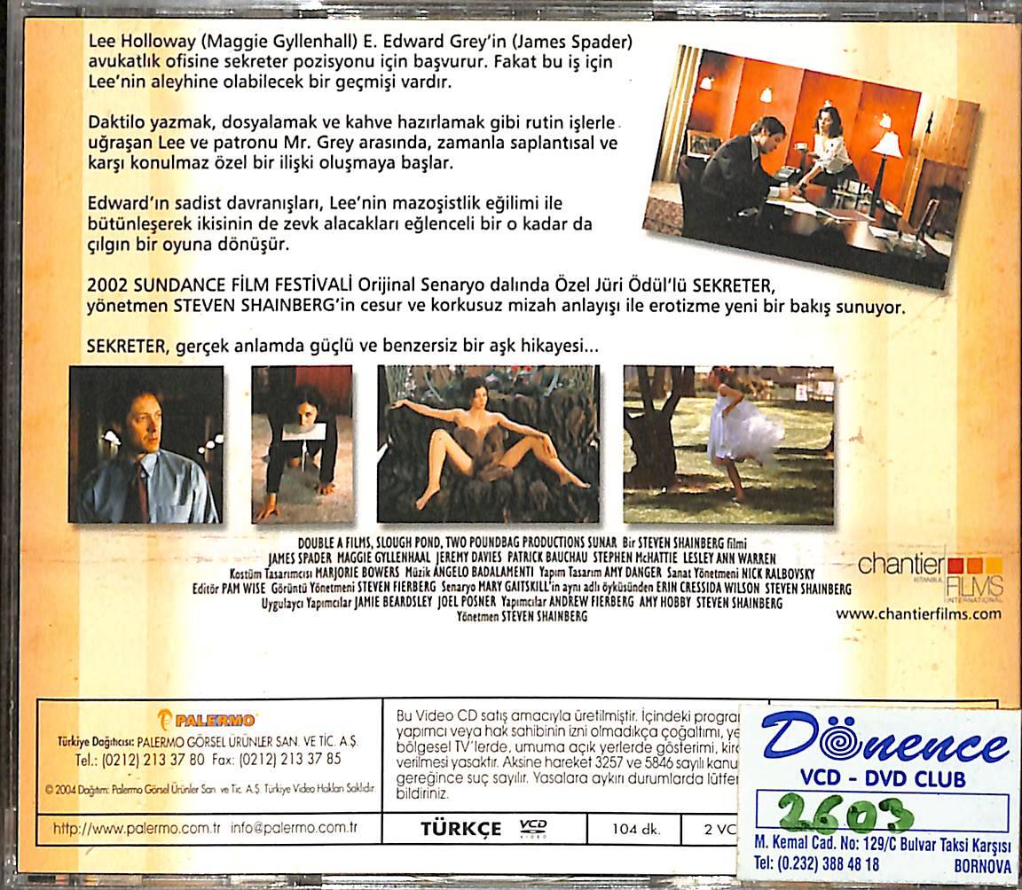 Sekreter – Secretary Orjinal VCD Film VCD28929 - 2