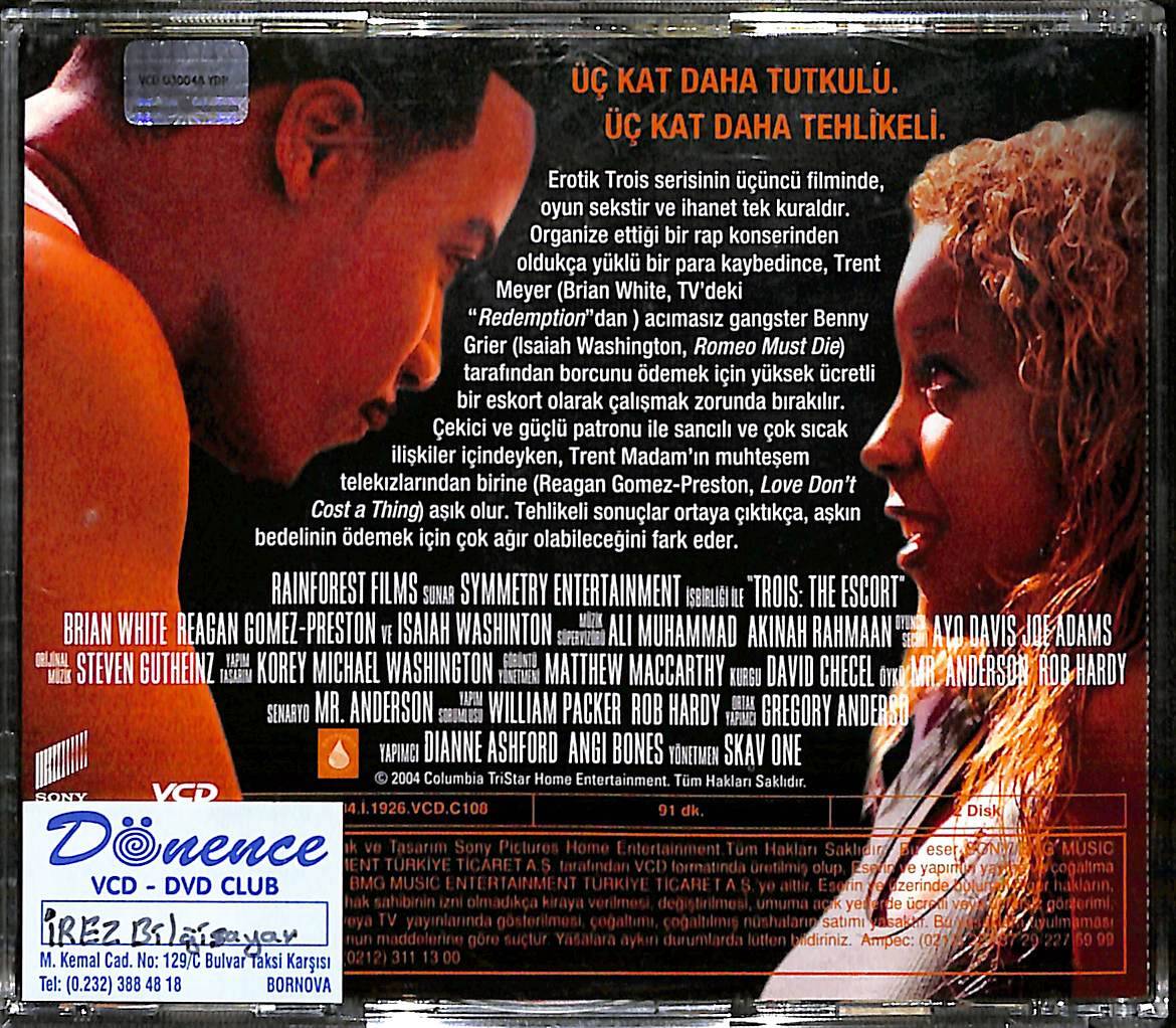 Seks Ve Ceza - Troıs The Escort Orjinal VCD Film ' Reagan Gomez - Preston, İsaıah Washington ' VCD28264 - 2