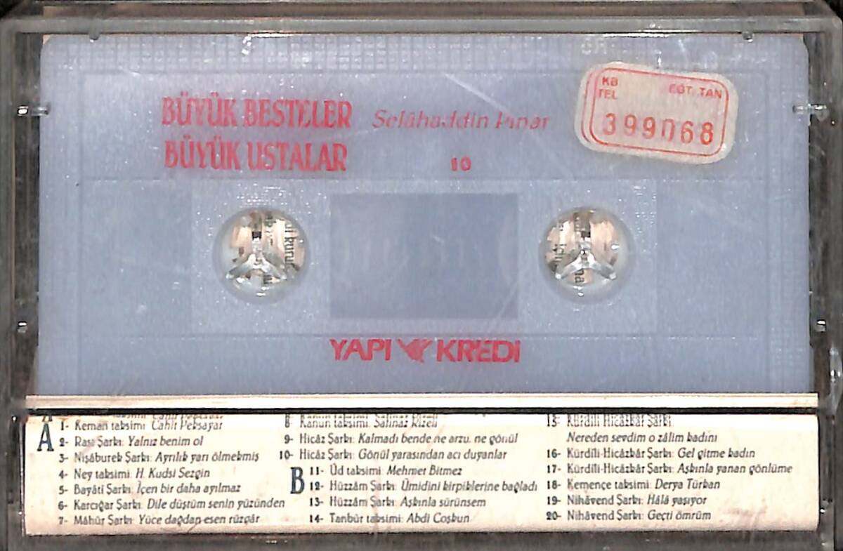  Selahaddin Pınar - Büyük Besteler Büyük Ustalar Orijinal Kaset (İkinci El) KST31102 - 2
