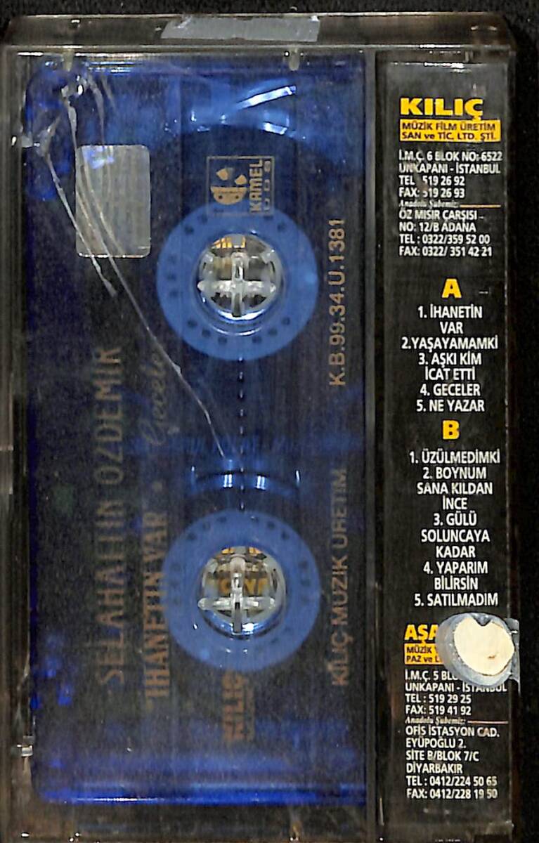 Selahattin Özdemir - Geceler Kaset (İkinci El) KST26827 - 2