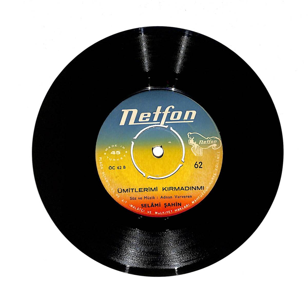 Selami Şahin - Sabır Taşı - Ümitlerimi Kırmadınmı 45'lik Plak (10/8.5) PLK27208 - 2