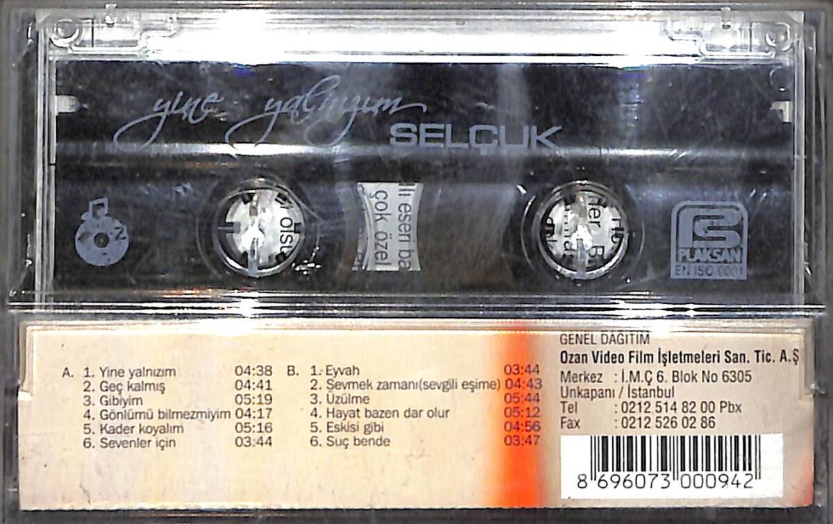  Selçuk - Yine Yalnızım Orijinal Kaset (İkinci El) KST30895 - 2