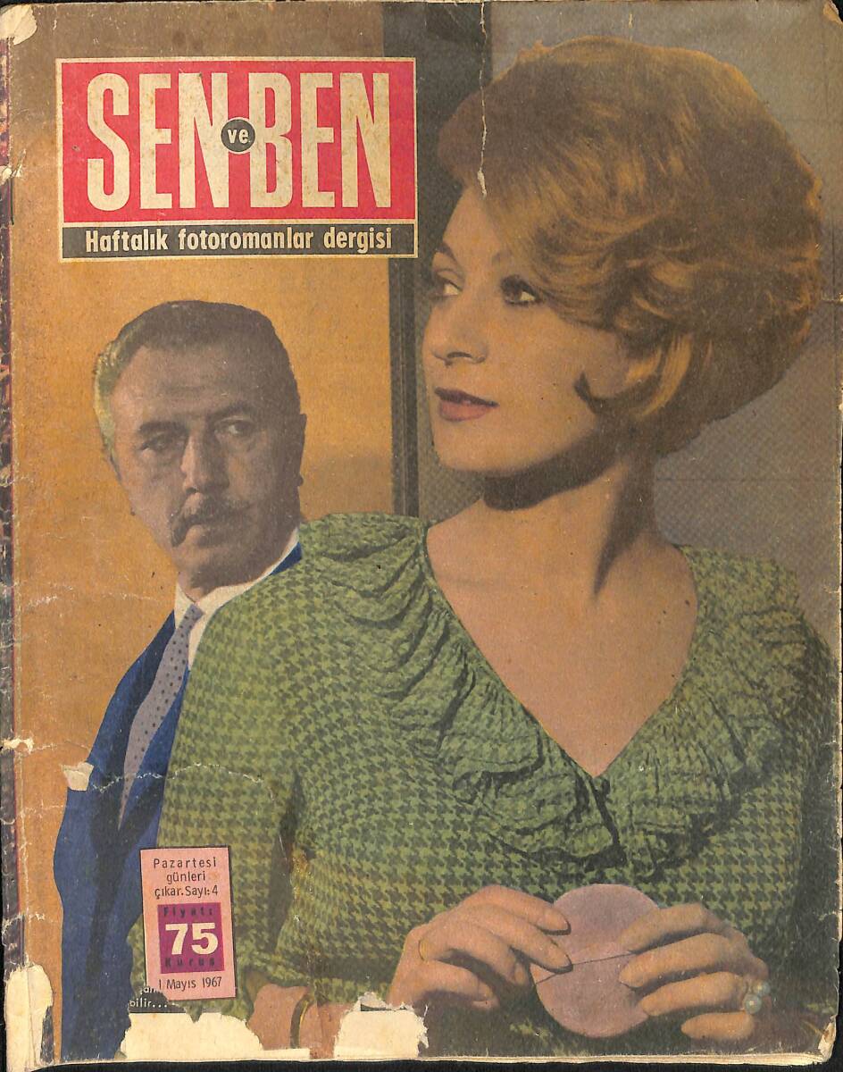 Sen Ve Ben Haftalık Fotoroman Dergisi 1 Mayıs 1967 Sayı: 4 - Arka Kapak : Figen Say - Natalie Wood - Dean Martin NDR91654 - 1