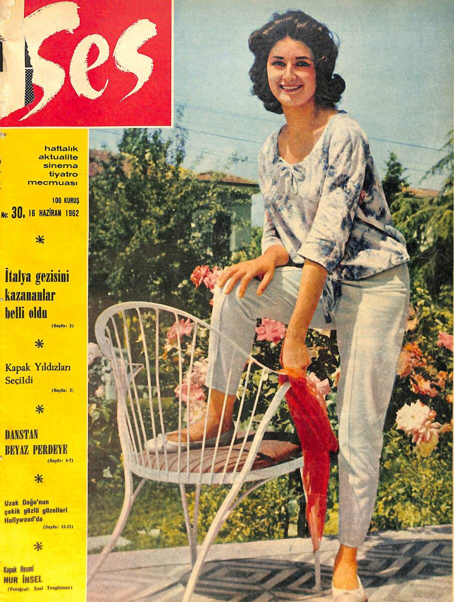 Ses Dergisi 16 Haziran 1962 Sayı:30 - Françoise Brion İstanbulda - Robert Taylor - Rhonda Fleming NDR90570 - 1