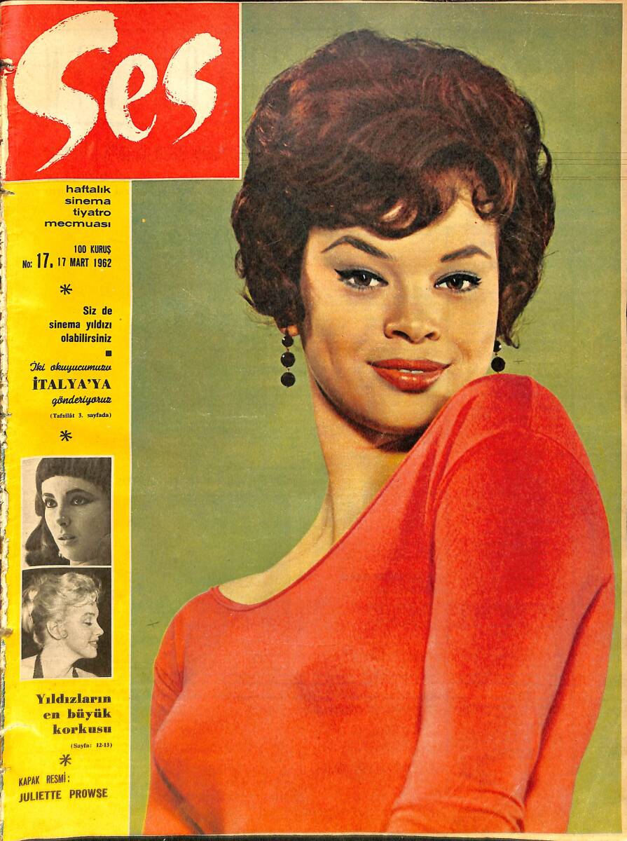 Ses Dergisi 17 Mart 1962 Sayı:17 - Juliette Prowse - George Stevens - İsadora Duncan - Anna Karina - Fikret Hakan - Çolpan İlhan - Muhterem Nur NDR90559 - 1