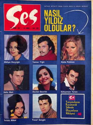 Ses Dergisi 25 Kasım 1967 Sayı 48 - Filiz Akın Burundan Sonra Sıra Gözde, Gina Lollobrigida, Elsa Martinelli NDR81890 - 1