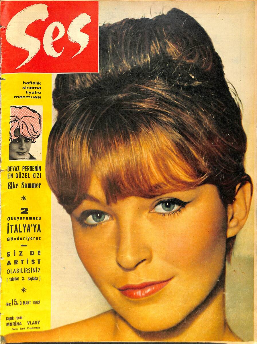Ses Dergisi 3 Mart 1962 Sayı:15 - İsmail Dümbüllü - Lady Chatterley İstanbul`da - Ayhan Işık Ve Özellikleri - Gönül Yazar`ın Dört Aşk Hikayesi NDR90557 - 1