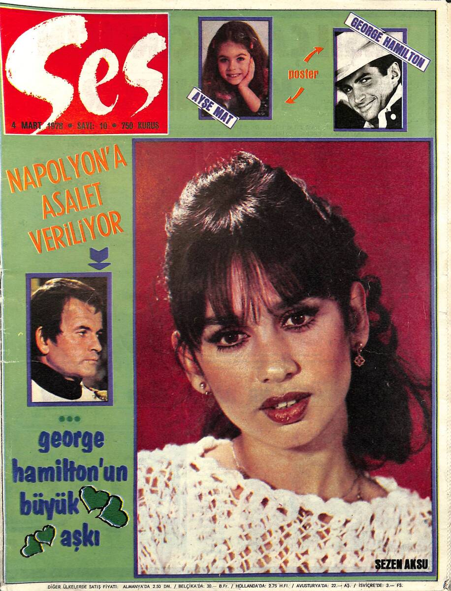 Ses Dergisi 4 Mart 1978 Sayı:10 - Kapak: Sezen Aksu - Yeşilçam İçin İçin Kaynıyor 