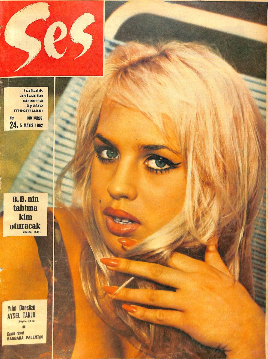 Ses Dergisi 5 Mayıs 1962 Sayı:24 - Brigitte Bardot - Münir Özkul NDR90566 - 1