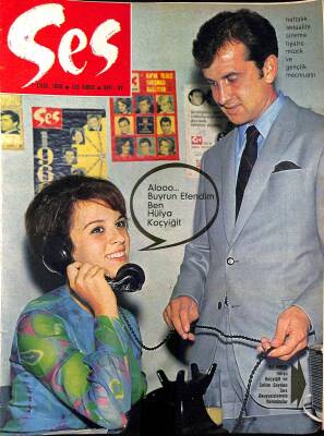 Ses Dergisi 7 Eylül 1968 Sayı 37 - Hülya Koçyiğit, Romy Schneider, Sidney Poitier, Dean Martin Ajda Pekkan Posteri, Zeki Müren, Fatma Girik NDR81425 - 1