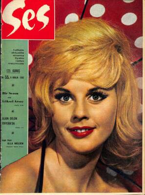 Ses Dergisi 8 Aralık 1962 - Ulla Nielsen, Alain Delon, Jean Gabrin, Liz Taylor, Richard Burton NDR84780 - 1